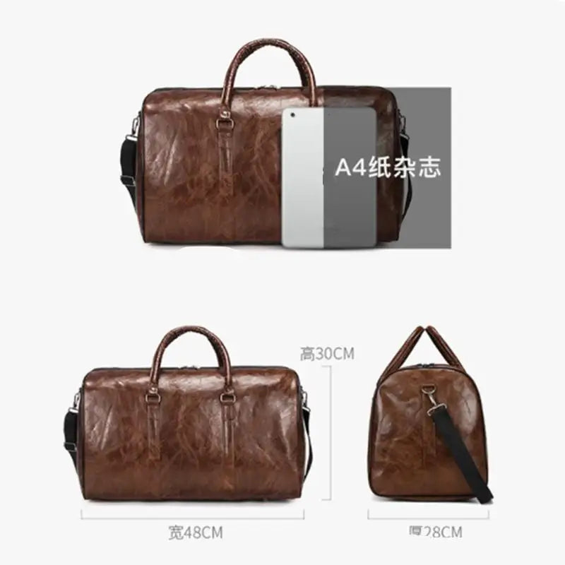 Leather Travel Bag Large Duffle