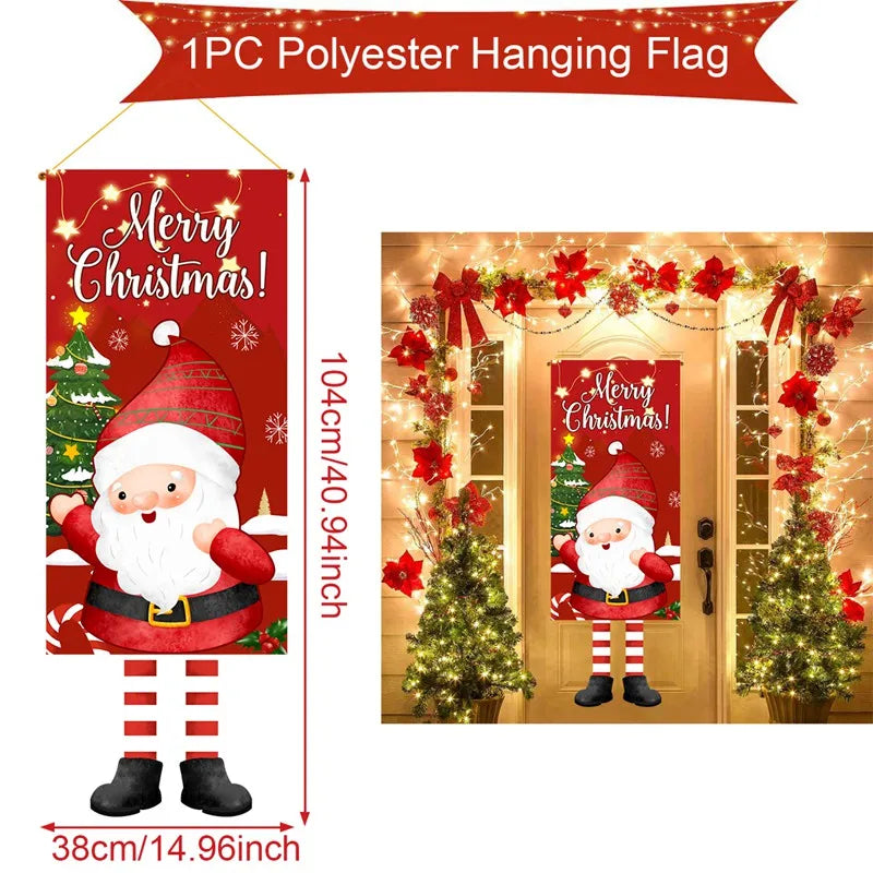 Christmas Hanging Flag Merry Christmas Decoration