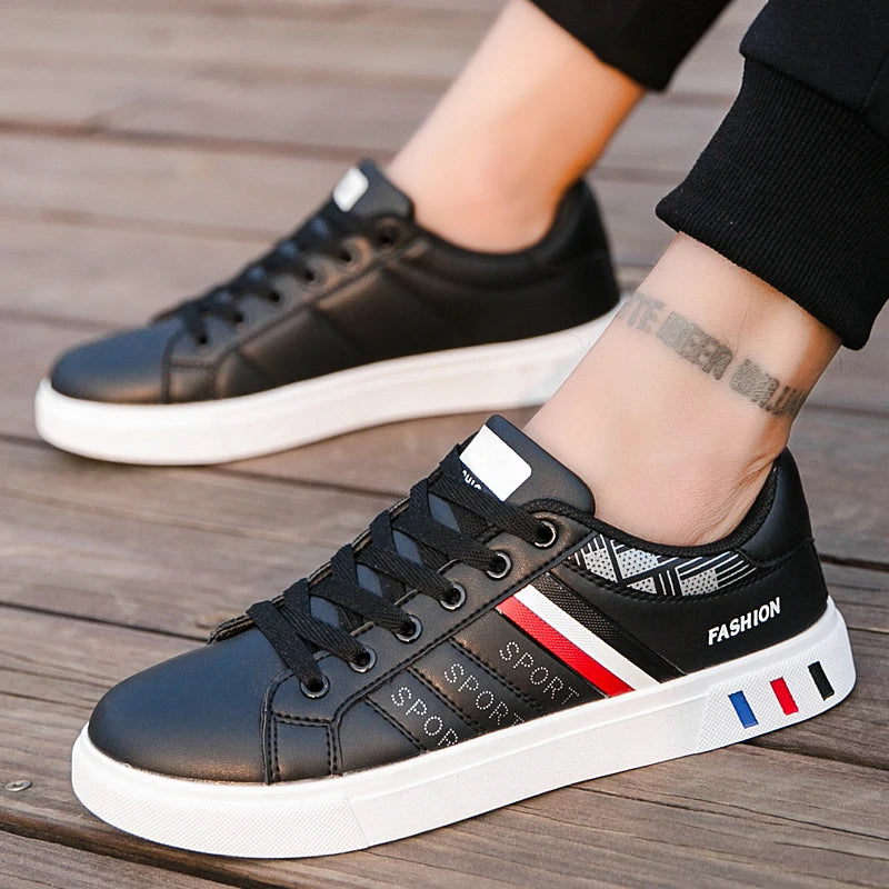 2024 Mens Casual Sneakers New Fashion Lace-up White