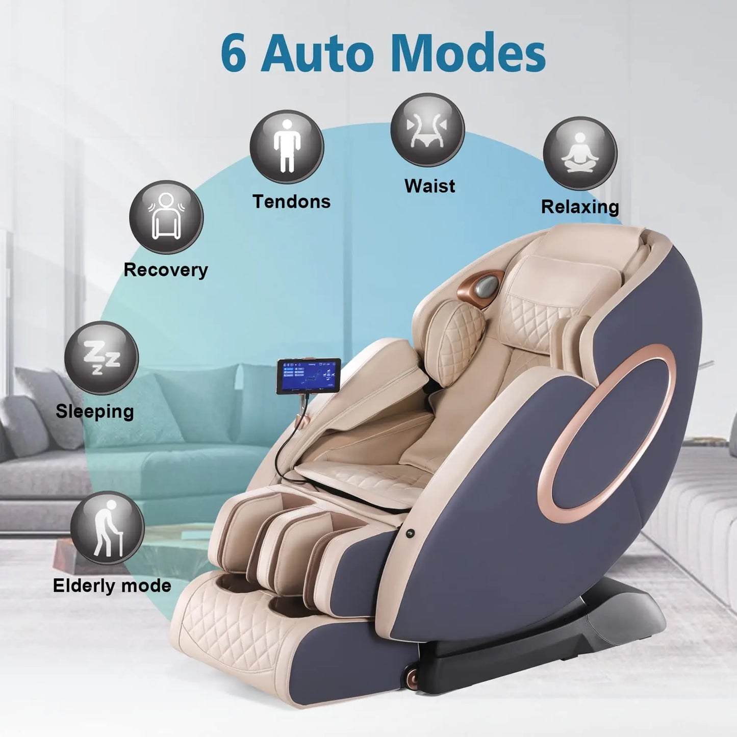APP Control 4D Massage Chairs SL-Track Full Body Shiatsu Recliner