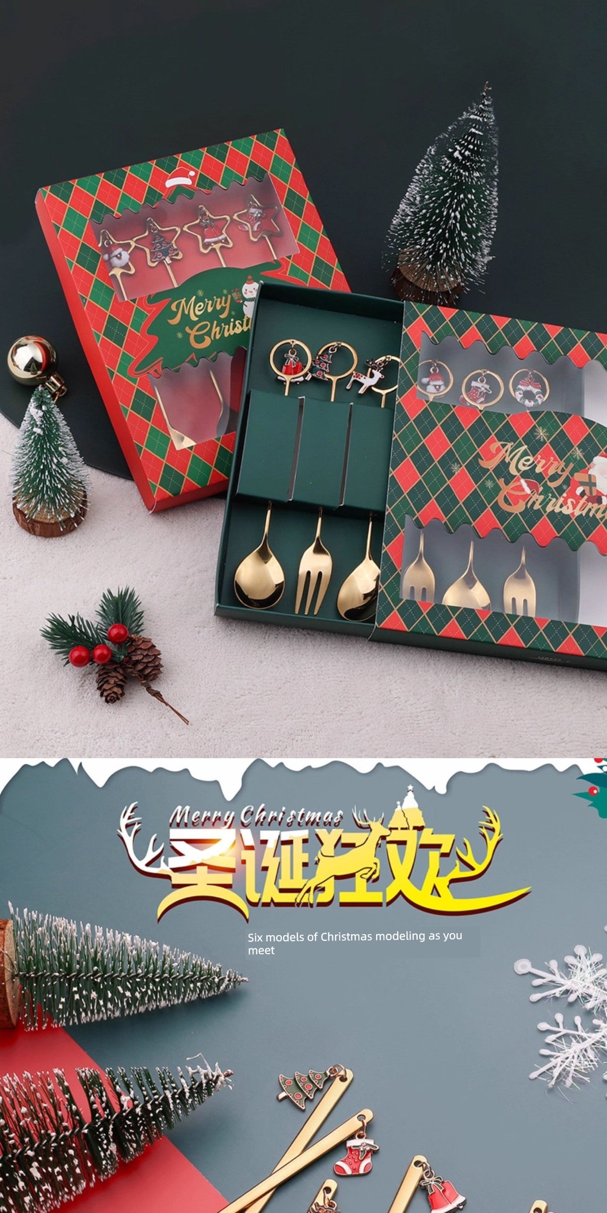 Stainless Steel Coffee Stir Spoon Christmas Gift