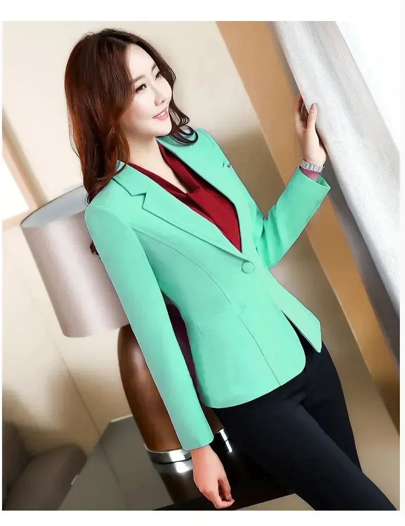 Spring/Autumn Female Suit Jacket Black Professional Suit Interview Formal Work Clothes Office Lady OL Classic Blazers for Women