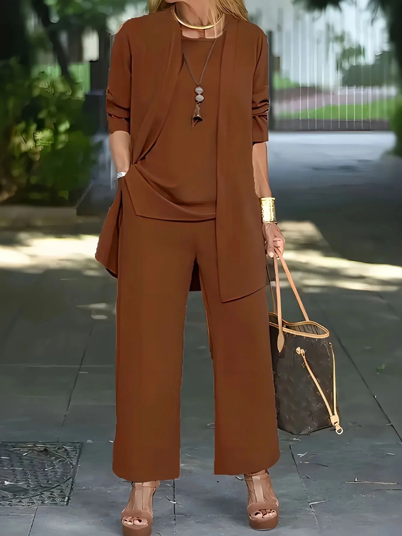 Stylish Slimming Age-Reducing Fashionable Plus Size Women's Three-Piece Suit New Spring Autumn 2020 Wide Tai Tai Skirt Set