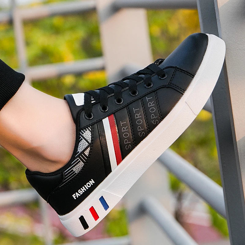 2024 Mens Casual Sneakers New Fashion Lace-up White