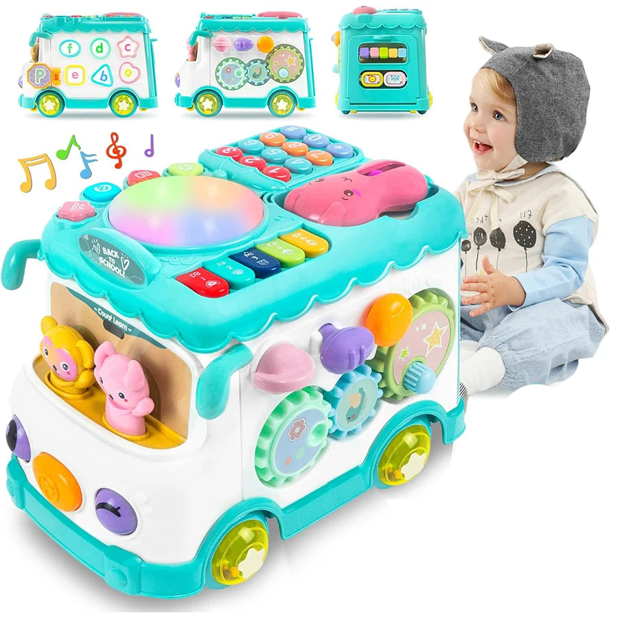 Montessori Educational Toys Baby Musical Bus
