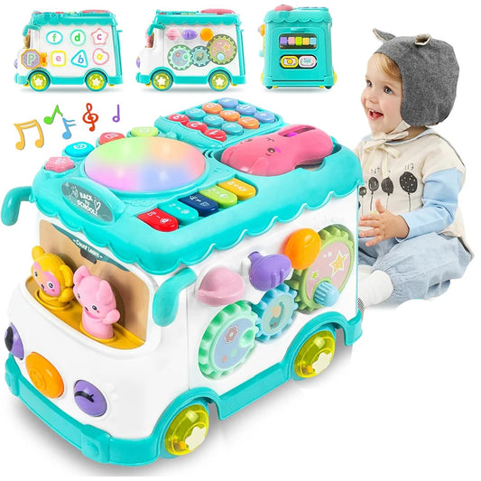 Montessori Educational Toys Baby Musical Bus
