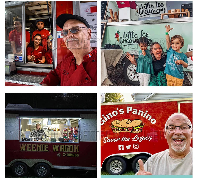 Allbetter Fully Equipment Mobile Food Truck Fast Bbq Pizza Food Trucks Concession Food Trailer with Extension for Small Business