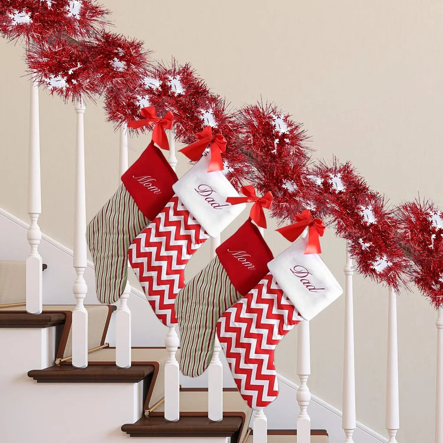 2M Christmas Snowflake Tinsel Garland