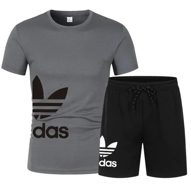Men's shorts set, two-piece set, luxury designer clothing, fashionable garter, gym.