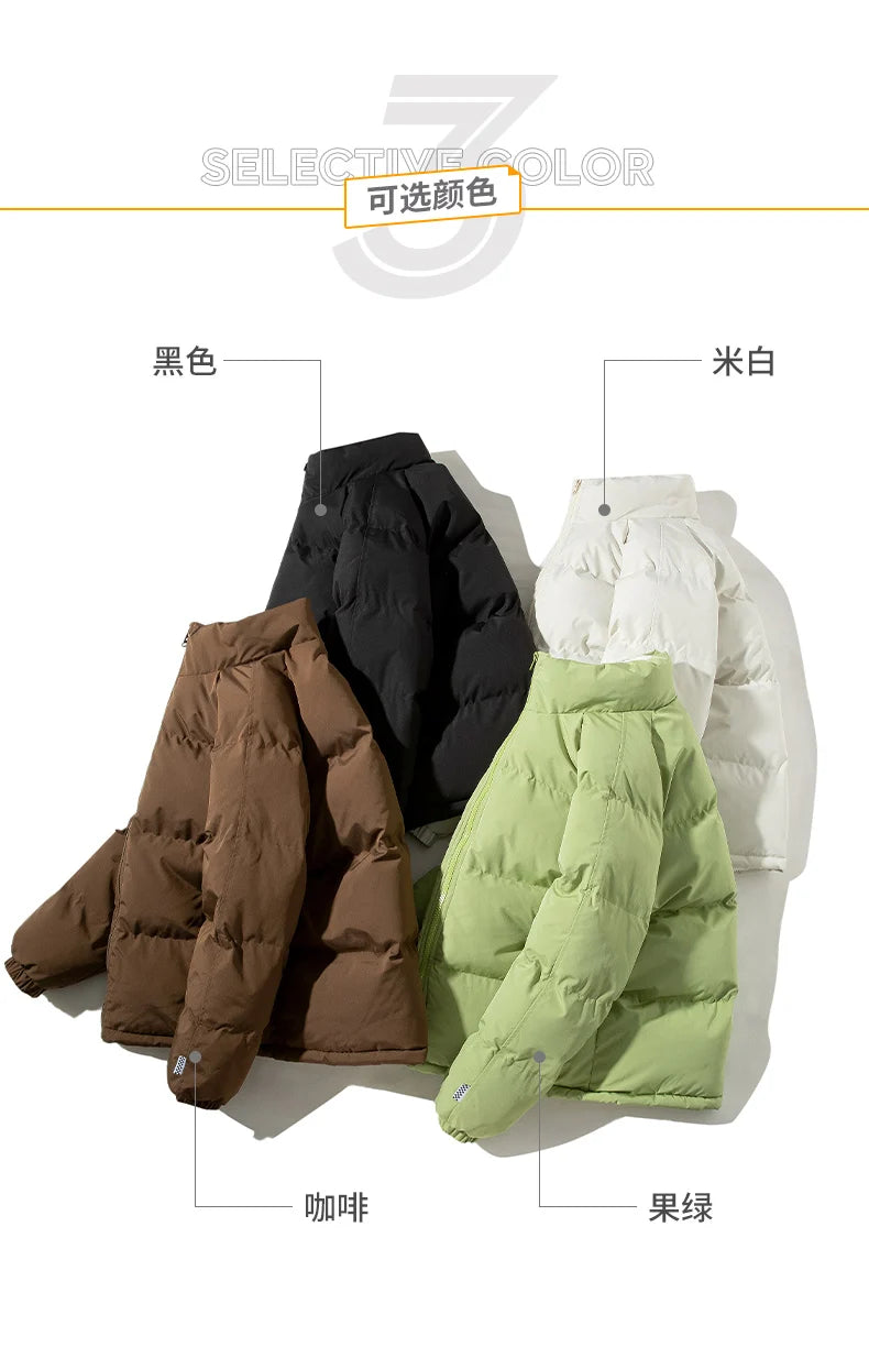 Men Winter Thick Warm Parka Coat Fleece