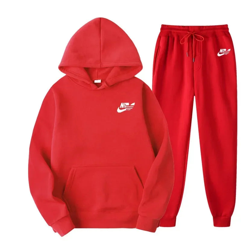 Two Piece Sets Sweatshirts Men Women Street Los Fashion Printed Sports Suit