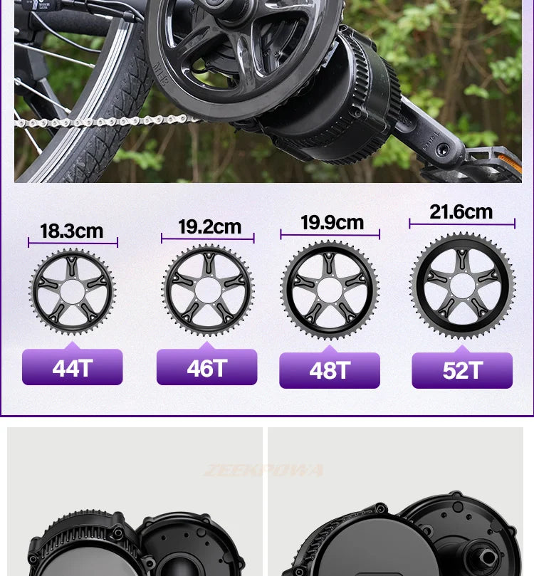 Bafang Mid Drive Motor Kit CAN BUS No Battery BBS02B 48V 750W 500W 350W 250W 500W 36V 250W Electric Bicycle eBike Conversion Kit