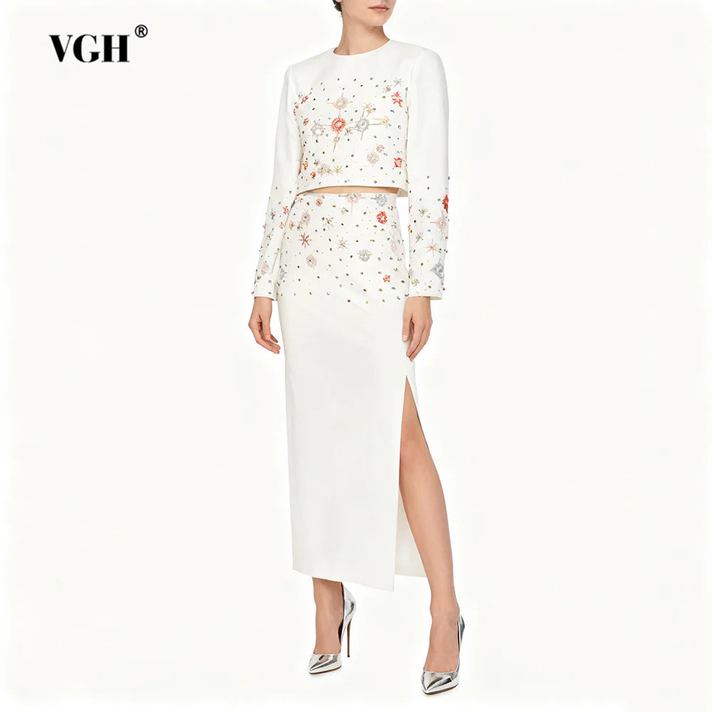 VGH Gorgeous Spliced Diamonds Solid Two Piece Sets