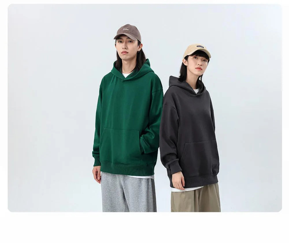 Men Thickened Tight Polar Fleece Pullover Hoodie Women Sweatshirt