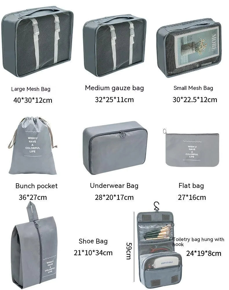 7/8/9/10 Pcs Set Travel Organizer Storage Bags