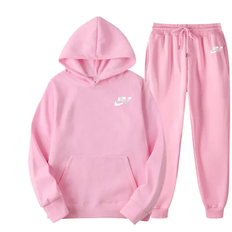 Two Piece Sets Sweatshirts Men Women Street Los Fashion Printed Sports Suit