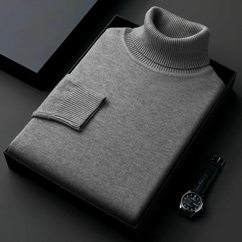 Long Sleeve Pullover Solid Color Trend Men Clothing