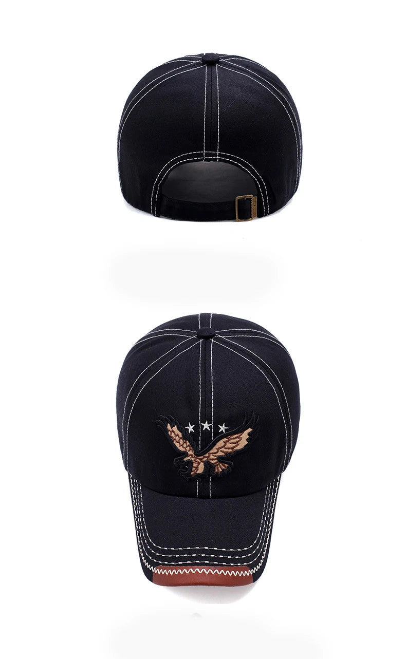 Hats Men'S And Women'S Four-Season Shade Baseball Cap Eagle Embroidery Korean Version Trendy Casual Couple Sunscreen Sun Hat