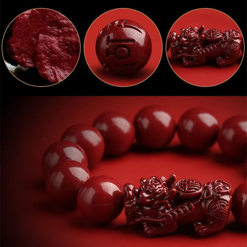 FengShui Pixiu Charms Cinnabar Bracelet Pixiu