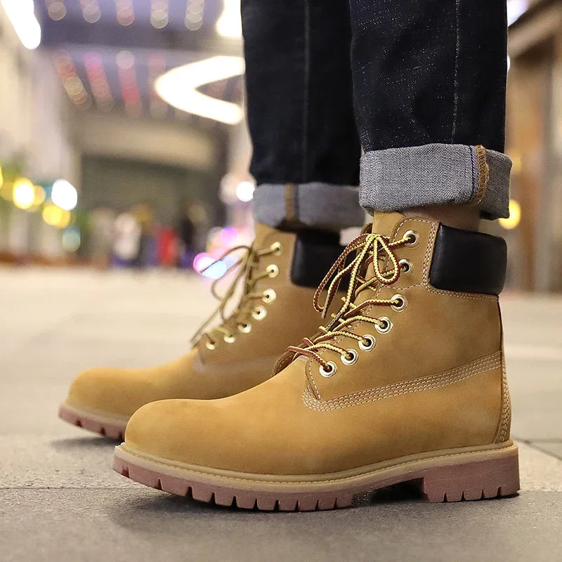 Genuine Leather Men's Winter Spring Ankle Treking Military