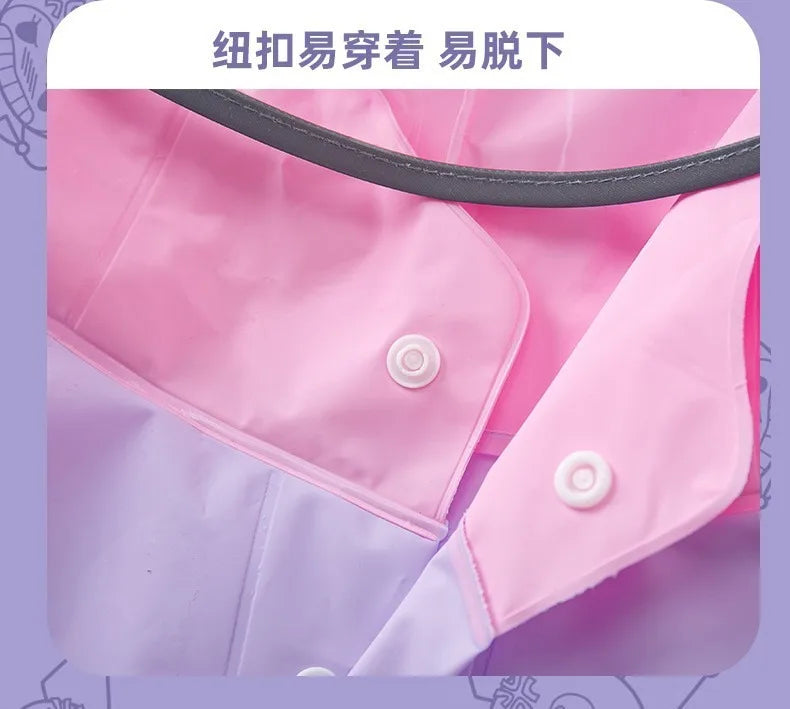 Japanese Amine Raincoat Stay Dry & Comfy in the Rain Outdoor Walking Cycling Kids Poncho Hooded Jacket for Girls & Boys