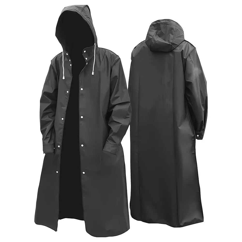Raincoats for Adults Reusable, EVA Rain Ponchos Lightweight Rain Coat Waterproof Rain Gear for Men and Women