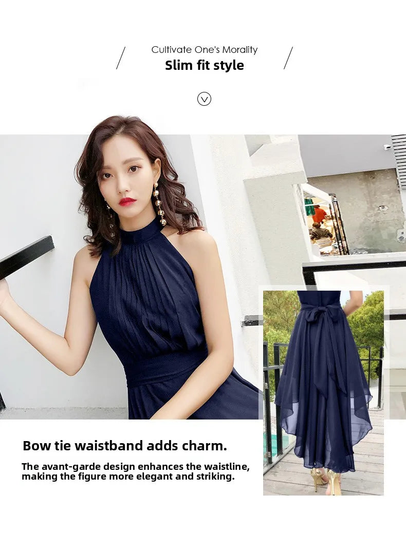 Ele ort Neline Evening Dr Women's New 2026 Faionable Fairy T Sle High End Polyester ort Dr for Par