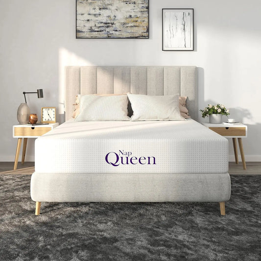 6/8/10/12/14 Inch Charcoal Memory Foam Mattress, Full Bed Mattress in a Box, CertiPUR-US Certified, Medium Firm, Breathable