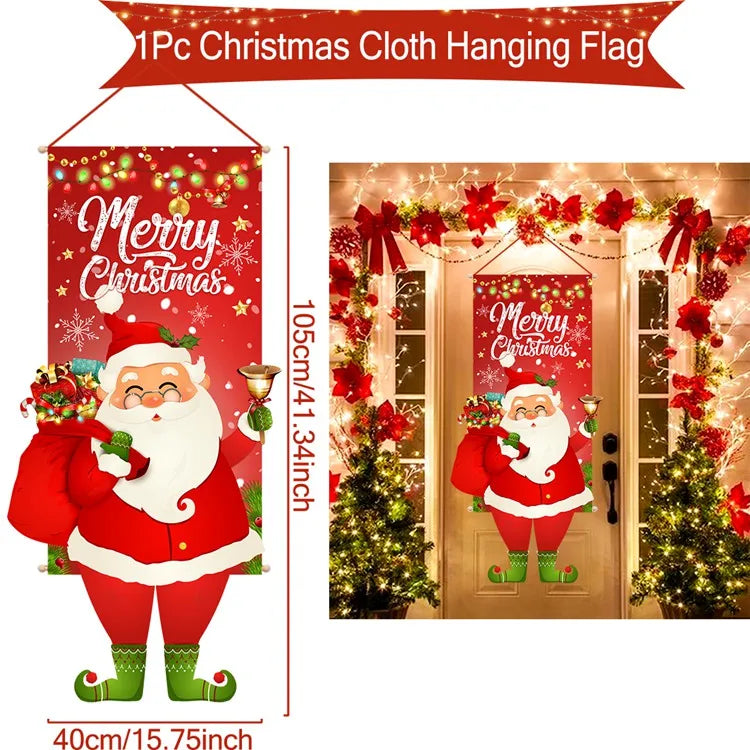 Christmas Hanging Flag Merry Christmas Decoration