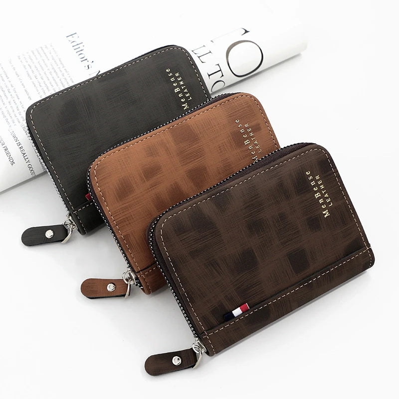 Men's Wallet Made Of Leather Wax Oil Skin Purse For Men Coin Purse