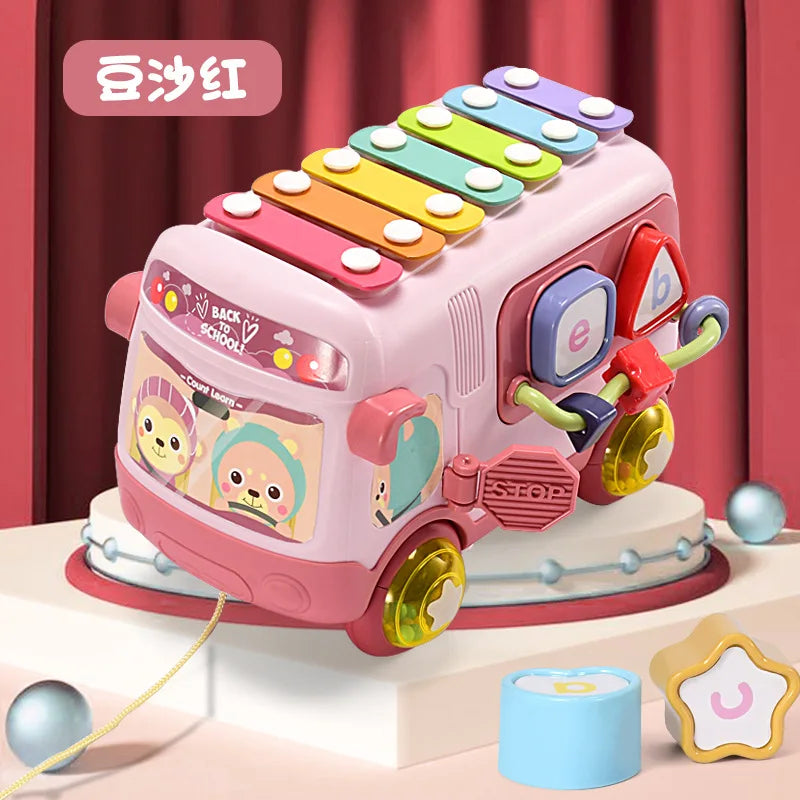 Montessori Educational Toys Baby Musical Bus