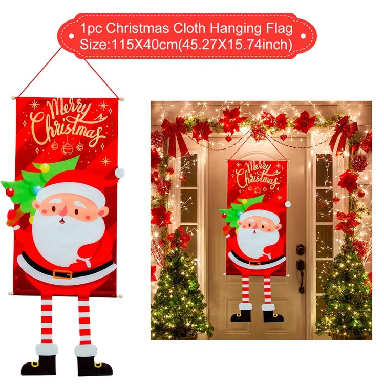 Christmas Hanging Flag Merry Christmas Decoration