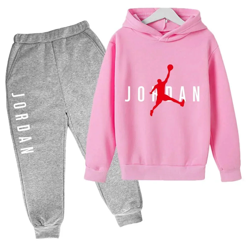 New Children's and Boys' Clothing Autumn Baby Girls' Clothing Children's Brand Hoodie 2 Pieces/Set Casual Sportswear