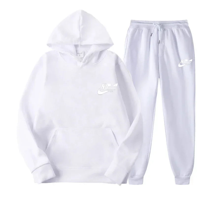 Two Piece Sets Sweatshirts Men Women Street Los Fashion Printed Sports Suit