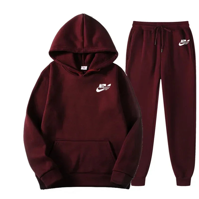 Two Piece Sets Sweatshirts Men Women Street Los Fashion Printed Sports Suit