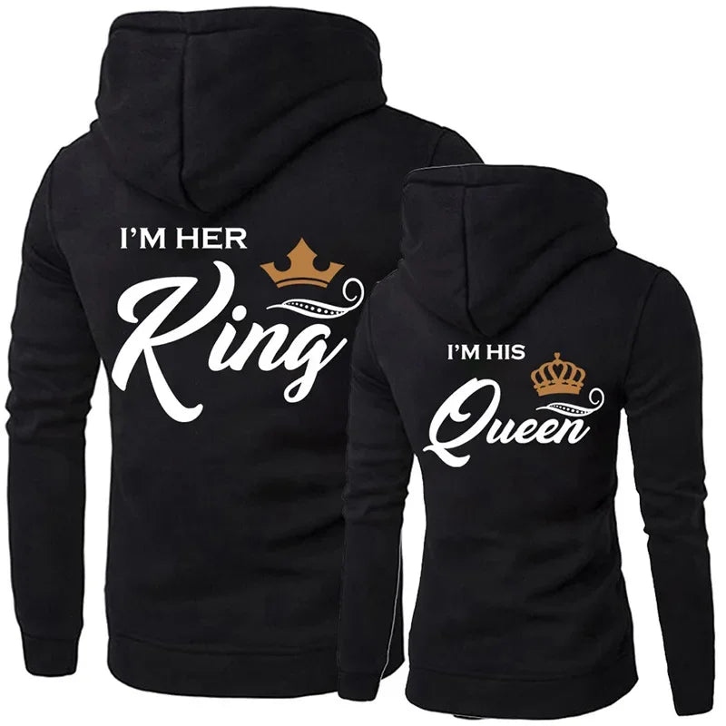 Her King or His Queen Lover Hoodies