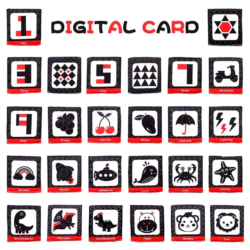 26pcs/set Baby Cloth Book Soft Flash Cards