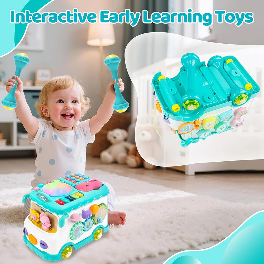Montessori Educational Toys Baby Musical Bus
