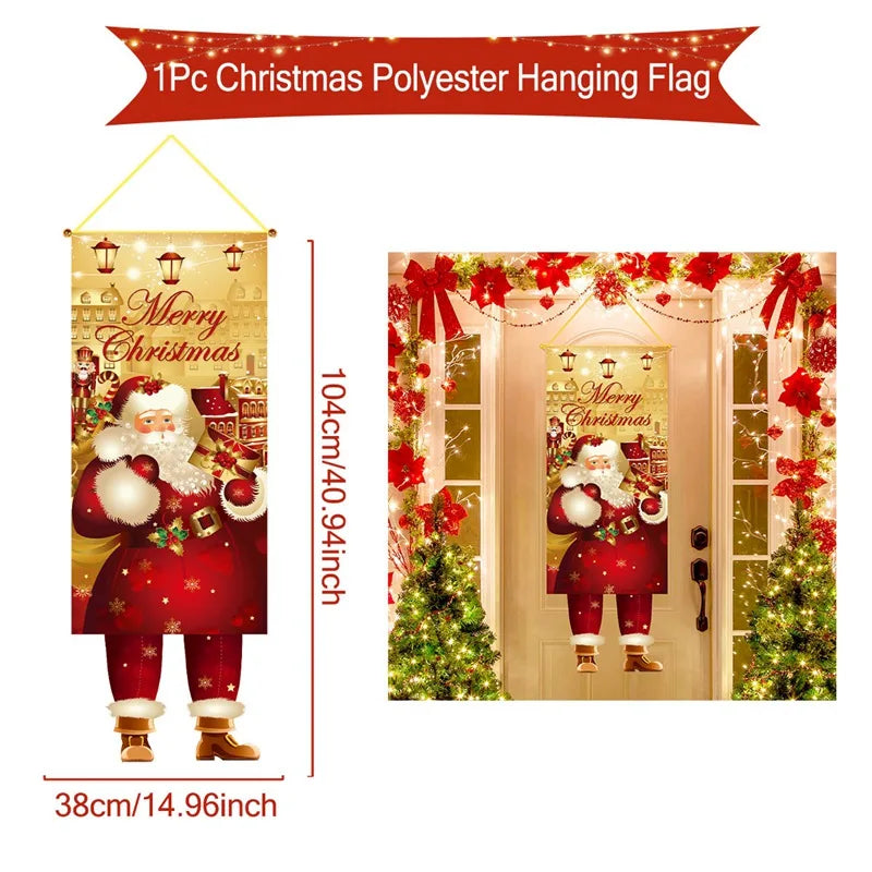Christmas Hanging Flag Merry Christmas Decoration