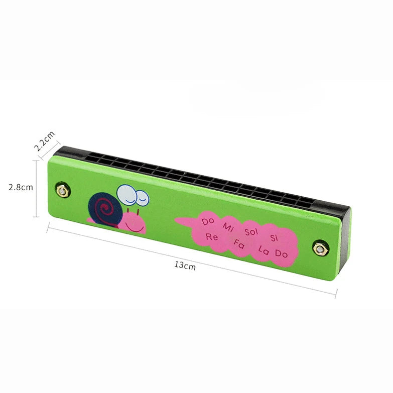 1pc/2/4pcs Children Wooden Harmonica Musical Instrument Toys Music Teaching Aids Puzzle Early Education Kindergarten Beginners