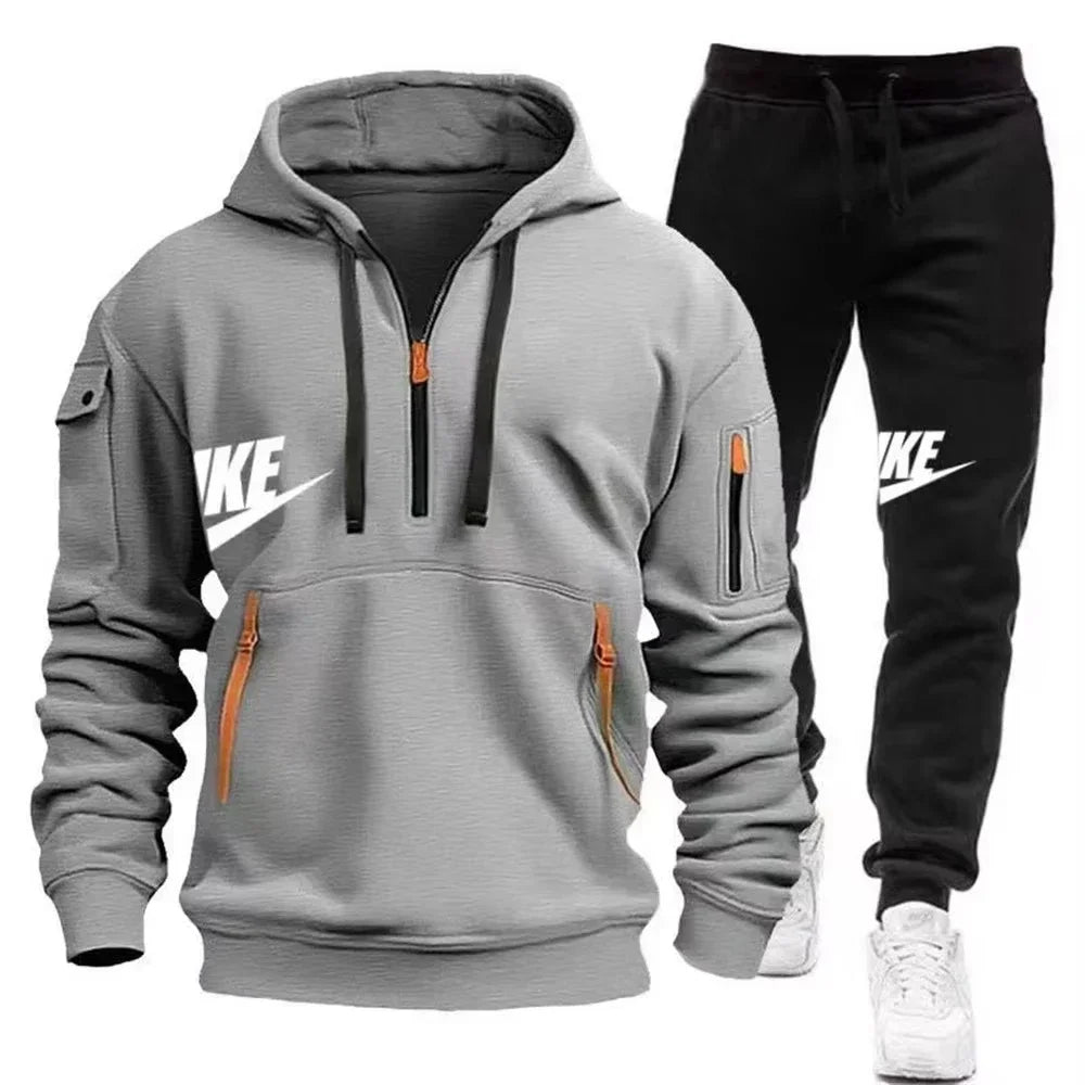 2025 New men's autumn and winter suit zipper hoodie
