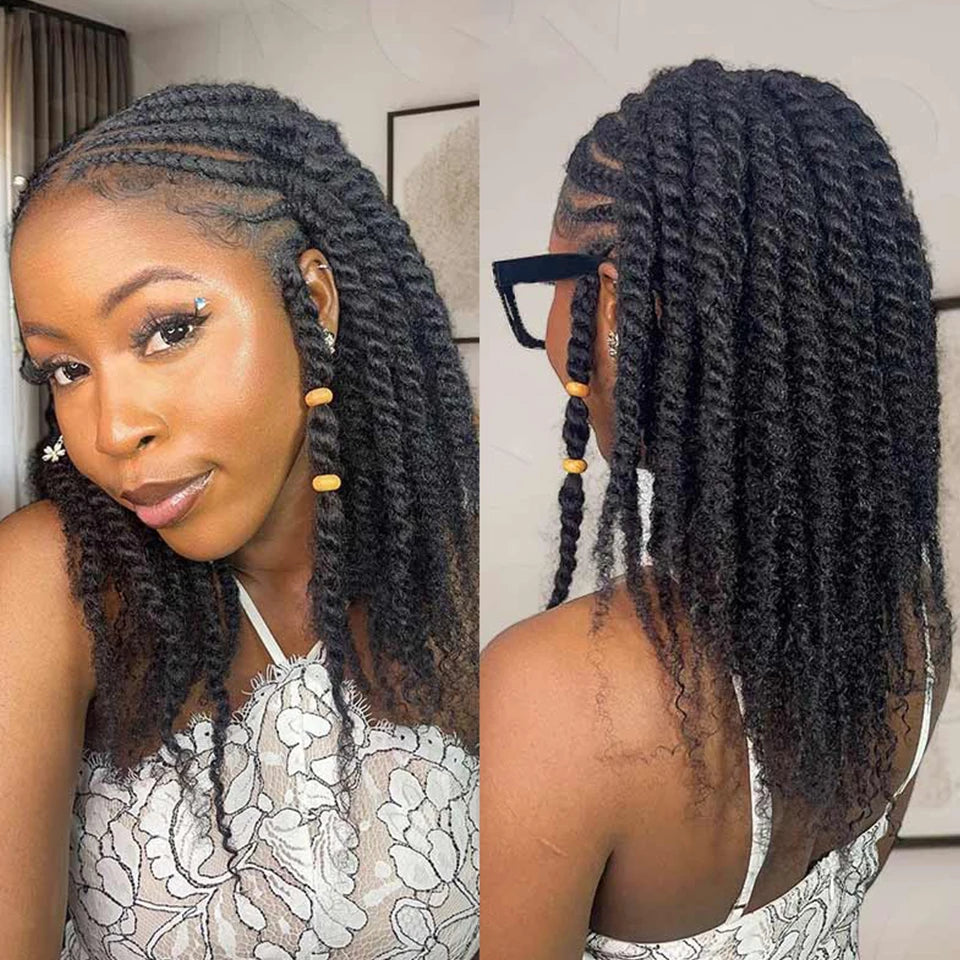 Afro Kinky Bulk Human Hair For Dreadlock Extensions Loc Repair Braiding Twist Afro Kinky Human Hair for Locs 1 Pack  Braids Hair