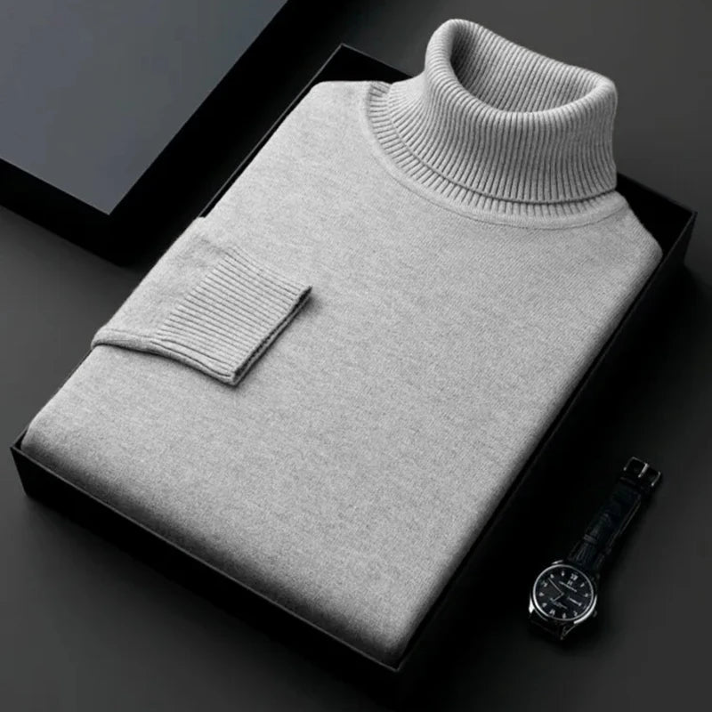 Long Sleeve Pullover Solid Color Trend Men Clothing