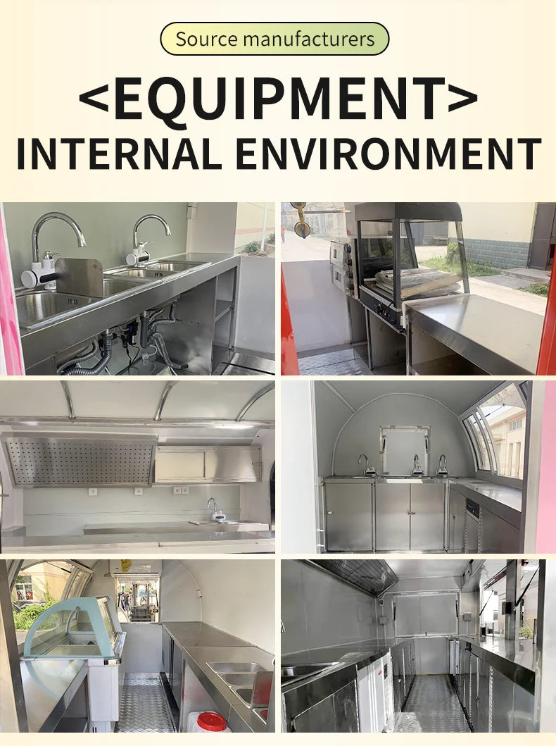 Fully Equipped Fast Food Truck for Sale Mobile BBQ Ice Cream Coffee Cart for Snacks Candy Chips food trailer truck for sale