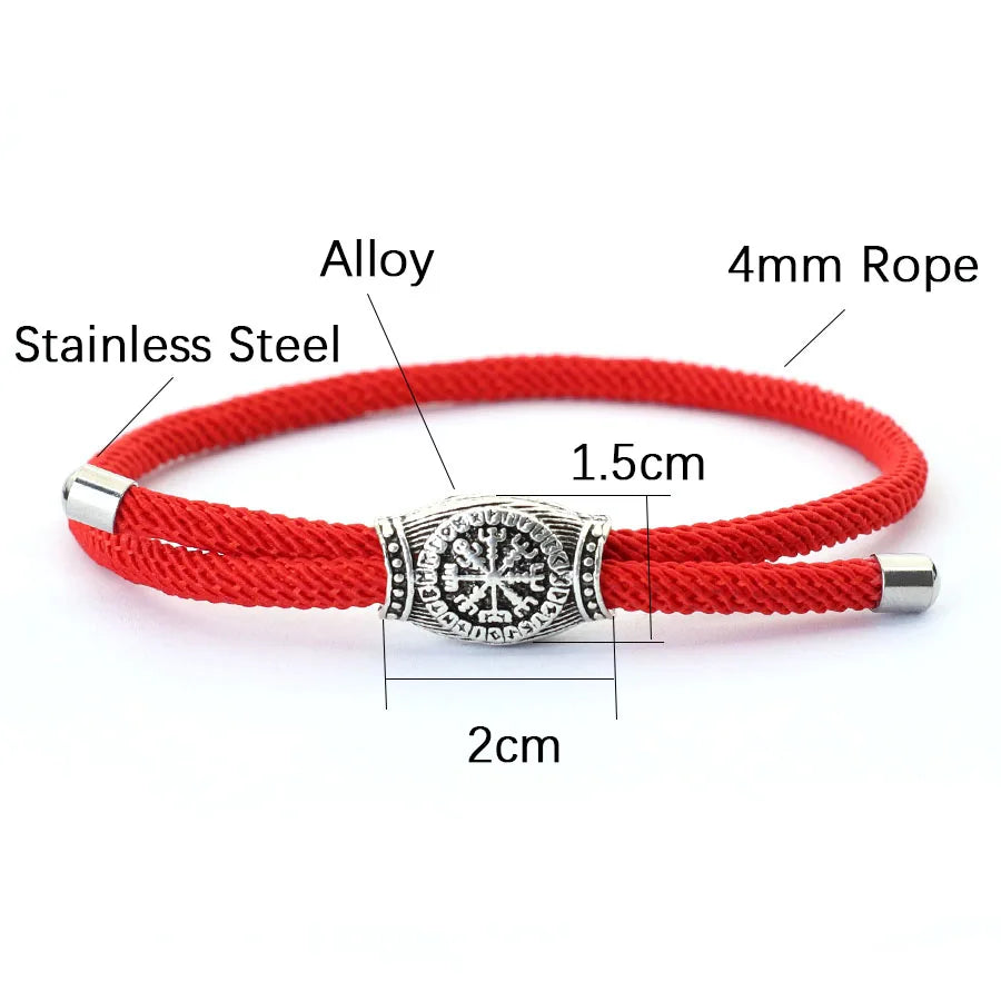 Retro Mens Viking Bracelet Handmade Adjustable Rope Bracelet