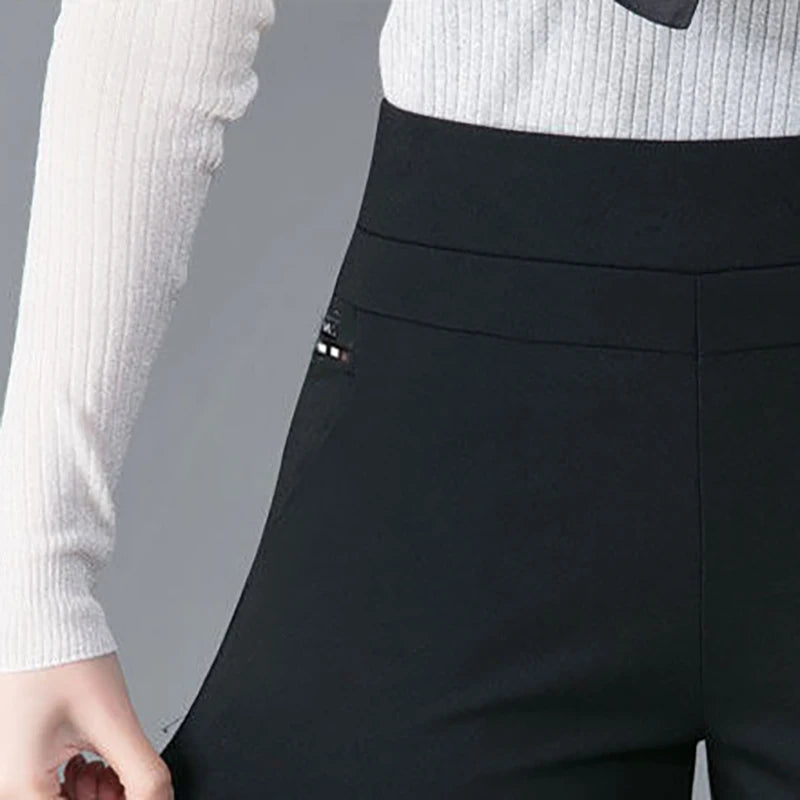 Thin & Thick Warm Winter Pencil Pants Womens Snow Plush Strench Lady