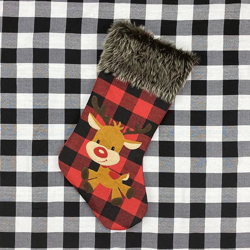 Christmas Stocking Gift Candy Bag Large 2025 New Year Oversize Sock