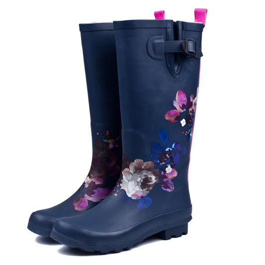 Fashionable Women's High Tube Rain Boots,