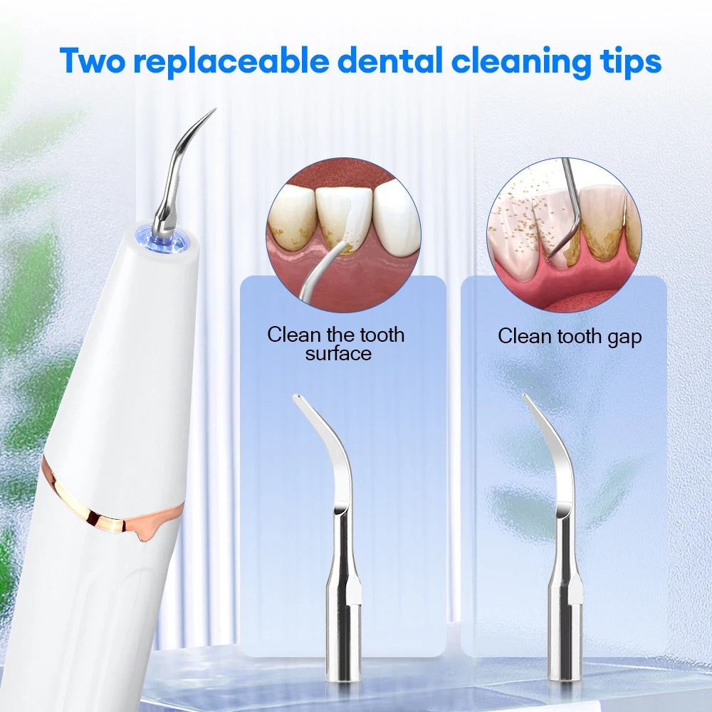 Dental Scaler For Teeth Tartar Remover Electric Teeth Cleaner Tooth Calculus Plaque Remover Ultrasonic Dental Stone Removal