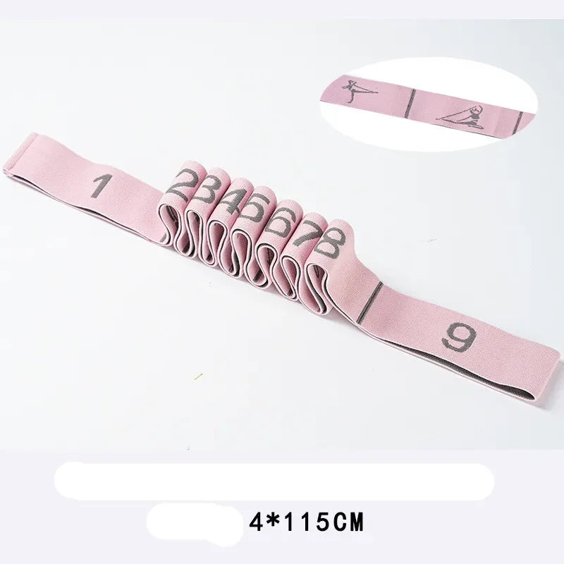 Yoga Pull Strap Belt Polyester Latex Elastic Latin Dance Stretching Band Loop Yoga Pilates GYM Fitness Exercise Resistance Bands